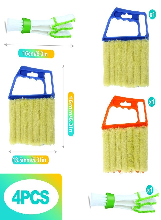مجموعة أدوات تنظيف الستائر KornaDoz المكونة من 4 قطع، أداة تنظيف ستائر النوافذ ذات 7 أصابع للستائر الخشبية والفينيل، أداة تنظيف الستائر الصغيرة - Image 2